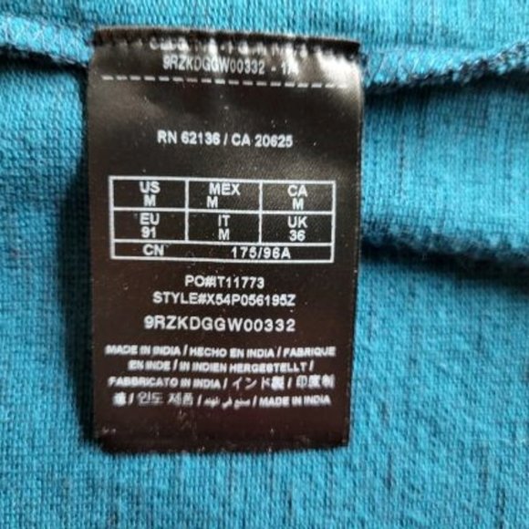 Guess Henley style sweater, teal green, medium - Picture 7 of 9